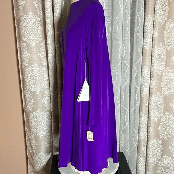 Vintage Pat Argenti Collection 100% Silk Dress Size 10 - Picture 6 of 11